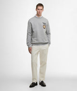 BARBOUR X BARACUTA NORTHERN CREW NECK BRFEL0054 MEDIUM GREY MARL - Shoelosophy