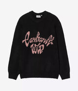 CARHARTT WIP CHEDDA SWEATER I035593 SCHWARZ GLASSY PINK - Shoelosophy