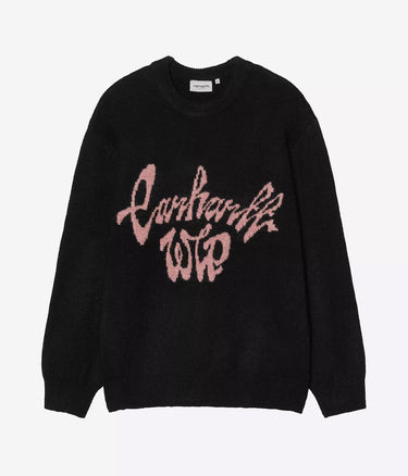 CARHARTT WIP CHEDDA 스웨터 I035593 블랙 글라스 핑크 - Shoelosophy