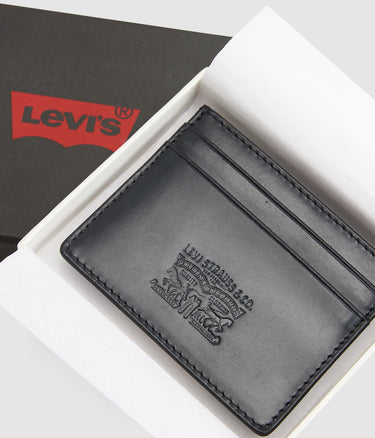LEVI'S VINTAGE LEDER-KARTENHÜLLE 005H1-0001 KAVIARSCHWARZ