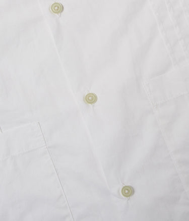UNIVERSAL WORKS DWIGHT OVERSHIRT 34169 POPLIN WHITE - Shoelosophy