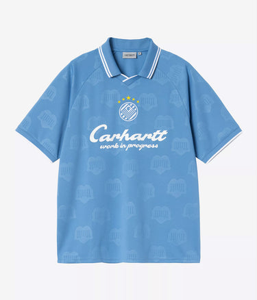 CARHARTT WIP TERRACE FOOTBALL T-SHIRT I037567 HEART TRAIN JACQUARD CURACAO - Shoelosophy