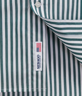 SEBAGO OAKLAND POP SHIRT 751273W GREEN WHITE STRIPES - Shoelosophy