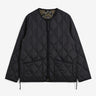 TAION UNISEX MILITARY W-ZIP CREW NECK DOWN JACKET BLACK - Shoelosophy