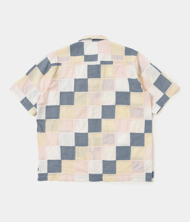 UNIVERSAL WORKS PATCHWORK CHECK ROAD SHIRT P34083 PASTEL CHECK - Shoelosophy