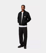 CARHARTT WIP DETROIT JACKET I033112 BLACK RINSED - Shoelosophy