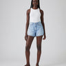 LEVI'S WOMENS 80S MOM SHORTS A4695-0015 BLUE STONE WASHED - Shoelosophy