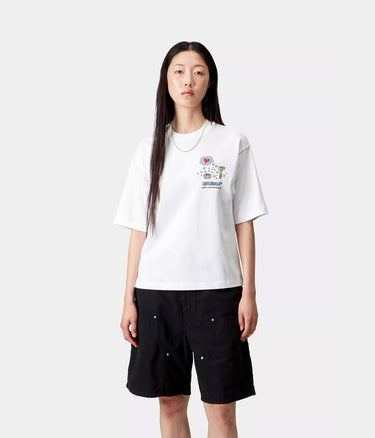 CARHARTT WIP WOMENS OFFICE SUPPLIES T-SHIRT I035255 WHITE
