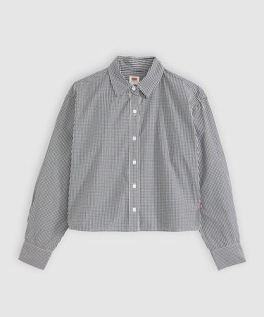 LEVI'S DAMEN CROPPED HARLIE HEMD 003P2-0000 MICRO GINGHAM DAMENHEMD - Shoelosophy
