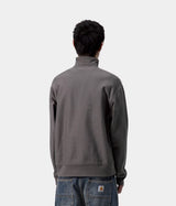 CARHARTT WIP HALF ZIP AMERICAN SCRIPT SWEATSHIRT I027014 PORPHYRY - Shoelosophy