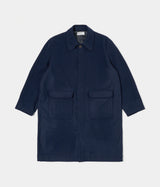 UNIVERSAL WORKS ACCOUNT COAT 31104 NAVY MEN'S LOOSE FIT COAT - Shoelosophy