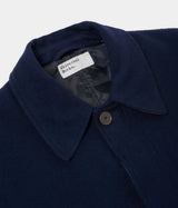 UNIVERSAL WORKS ACCOUNT COAT 31104 NAVY MEN'S LOOSE FIT COAT - Shoelosophy
