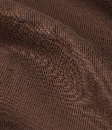 UNIVERSAL WORKS CLASSIC CREW SWEATSHIRT DRY HANDLE BRUSHBACK BROWN - Shoelosophy