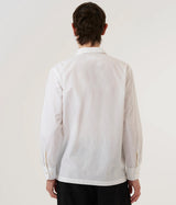 UNIVERSAL WORKS DWIGHT OVERSHIRT 34169 POPLIN WHITE - Shoelosophy