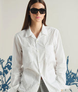 UNIVERSAL WORKS DWIGHT OVERSHIRT 34169 POPLIN WHITE - Shoelosophy