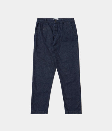 UNIVERSAL WORKS MILITARY CHINO 33651 FUTURE DENIM INDIGO - Shoelosophy