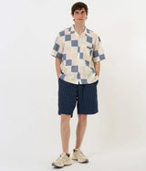 UNIVERSAL WORKS PATCHWORK CHECK ROAD SHIRT P34083 PASTEL CHECK - Shoelosophy