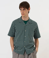 UNIVERSAL WORKS ROAD SHIRT 34658 GRÜN WEISS - Shoelosophy