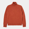 UNIVERSAL WORKS ROLL NECK SWEATER ECO WOOL RUST - Shoelosophy