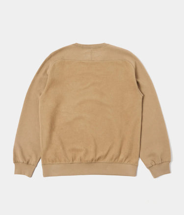 UNIVERSAL WORKS SWEATSHIRT BRUSH BACK 31184 SAND - Shoelosophy