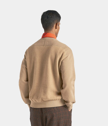 UNIVERSAL WORKS SWEATSHIRT BRUSH BACK 31184 SAND - Shoelosophy