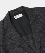 UNIVERSAL WORKS TWO BUTTON JACKET LEVISHAM WOOL MIX 31136 BLACK - Shoelosophy