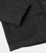 UNIVERSAL WORKS TWO BUTTON JACKET LEVISHAM WOOL MIX 31136 BLACK - Shoelosophy