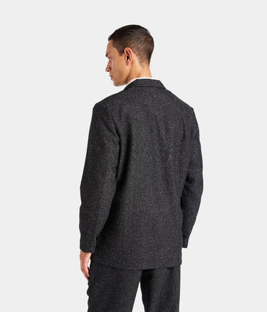 UNIVERSAL WORKS TWO BUTTON JACKET LEVISHAM WOOL MIX 31136 BLACK - Shoelosophy