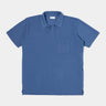 UNIVERSAL WORKS VACATION POLO PIQUET BLAU - Shoelosophy