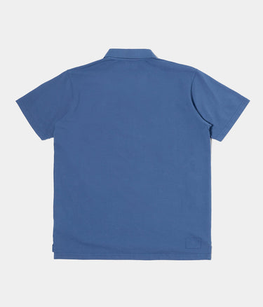 UNIVERSAL WORKS VACATION POLO PIQUET BLAU - Shoelosophy