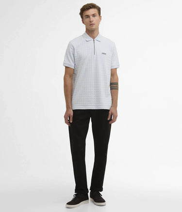 BARBOUR INTERNATIONAL LANGSTON JACQUARD POLO SHIRT MML1543BU41 SKY - Shoelosophy