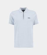 BARBOUR INTERNATIONAL LANGSTON JACQUARD POLO SHIRT MML1543BU41 SKY - Shoelosophy