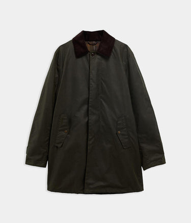 BARBOUR X BARACUTA TRENCHCOAT BRCOS1157 WAX OLIVE - Shoelosophy