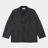UNIVERSAL WORKS TWO BUTTON JACKET LEVISHAM WOOL MIX 31136 BLACK - Shoelosophy