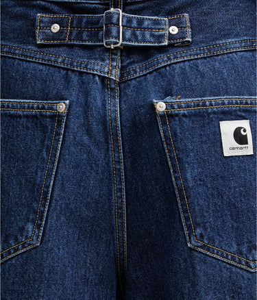 CARHARTT WIP DAMEN BELMONT SHORT I036598 BLAU GESPÜLT - Shoelosophy