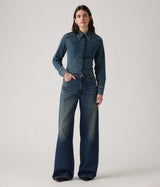 LEVI'S WOMENS XL STRAIGHT JEANS A8701-0030 LAST THURSDAY BLUE - Shoelosophy