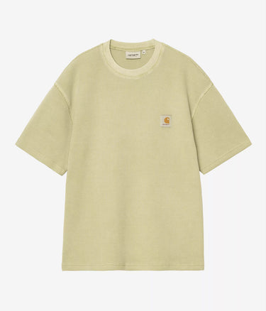 CARHARTT WIP NELSON WAFFLE T-SHIRT I036185 SANFTES GRÜNES STÜCKSTÜCKGEFÄRBT - Shoelosophy