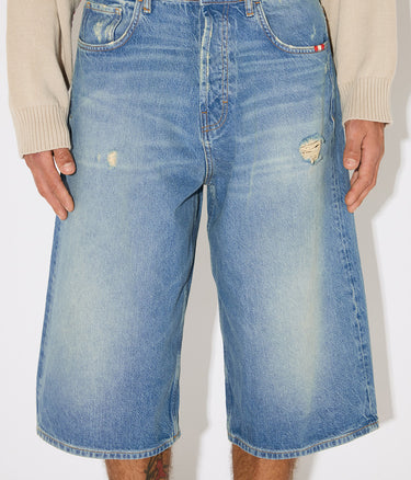 AMISH SUPPLIES HUGE BERMUDA STONE WASHED DENVER DENIM HERREN RELAXED FIT - Shoelosophy