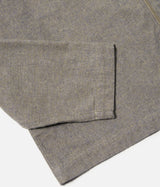 UNIVERSAL WORKS BRUSHED FLANNEL ZIP SHIRT 33561 BROWN HEATHER - Shoelosophy