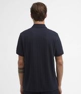 BARBOUR INTERNATIONAL LANGSTON JACQUARD POLO SHIRT MML1543NY91 NAVY - Shoelosophy