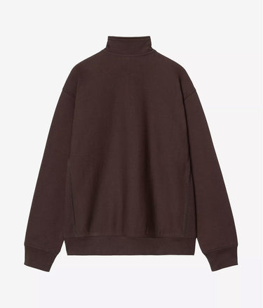 CARHARTT WIP HALF ZIP AMERICAN SCRIPT SWEATSHIRT I027014 PALISANDER - Shoelosophy