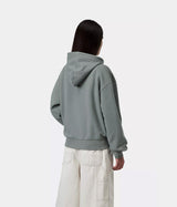 CARHARTT WIP WOMENS HOODED CASEY SWEATSHIRT I032644 VELVET GREEN - Shoelosophy