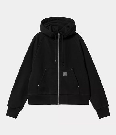 CARHARTT WIP WOMENS HOODED ELDON SWEATSHIRT JACKET I034374 SCHWARZ - Shoelosophy