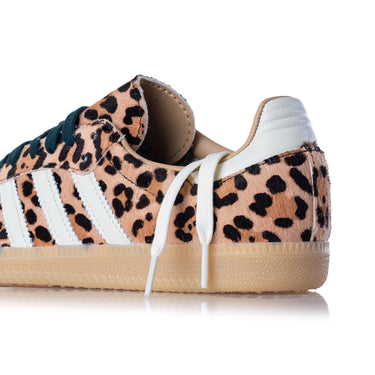 ADIDAS WOMENS SAMBA OG KI6674 MAGIC BEIGE IVORY LEOPARD PRINT - Shoelosophy