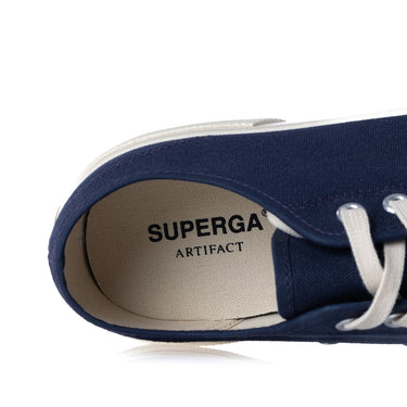 SUPERGA ARTIFACT 2432 WORKS LOW CUT COTTON CANVAS NAVY OFF WHITE - Shoelosophy