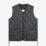 TAION MILITARY ZIP V NECK DOWN VEST CHARCOAL - Shoelosophy