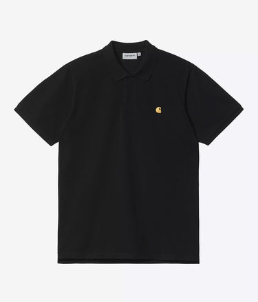 CARHARTT WIP CHASE PIQUE POLO I023807 SCHWARZ - Shoelosophy