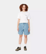 CARHARTT WIP WOMENS ALTA SHORT I033345 BLUE STONE BLEACHED - Shoelosophy