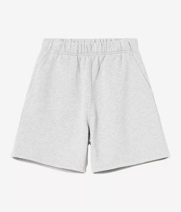 CARHARTT WIP WOMENS BRENTA SWEAT SHORT I036292 ASH HEATHER HEAVY STONE WASHED - Shoelosophy