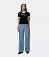CARHARTT WIP WOMENS JANE PANT I030497 BLUE HEAVY STONE WASHED - Shoelosophy